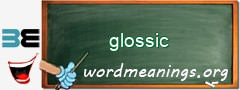WordMeaning blackboard for glossic
